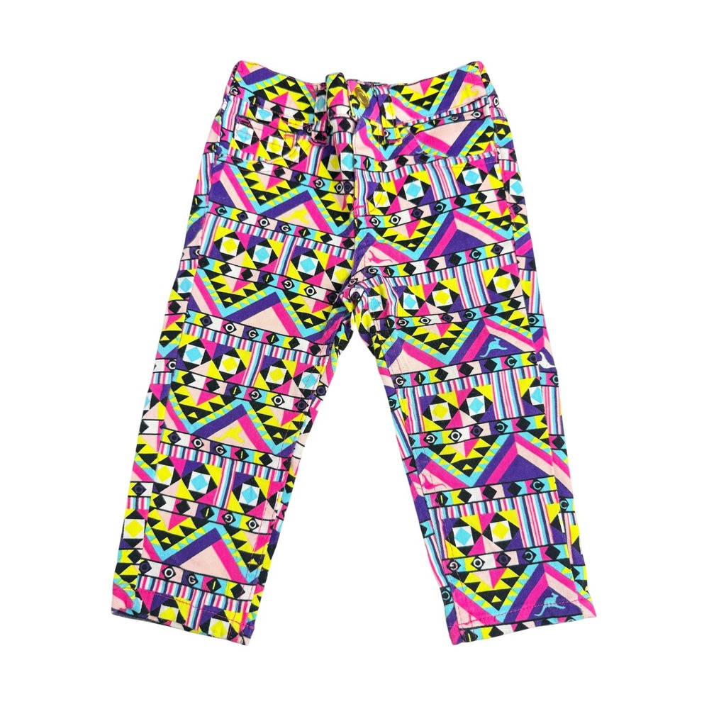 Coogi‎ Baby Pants 12M Multi Color Geometric Tribal Print Cotton Twill Trousers